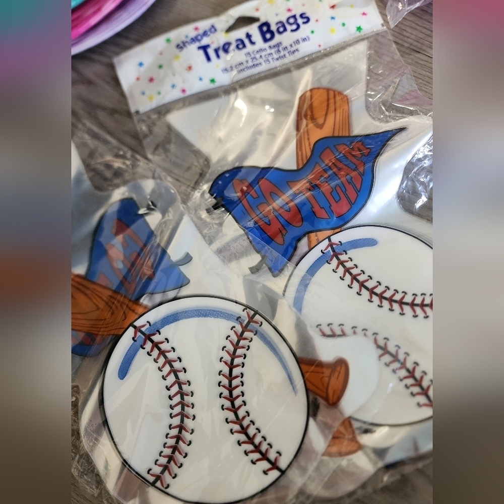 Baseball Themed Treat Bags Set Of 2